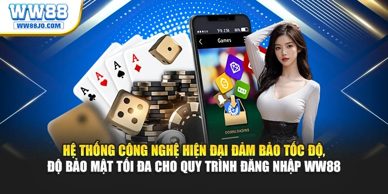 Hệ thống công nghệ hiện đại đảm bảo tốc độ, độ bảo mật tối đa cho quy trình đăng nhập WW88